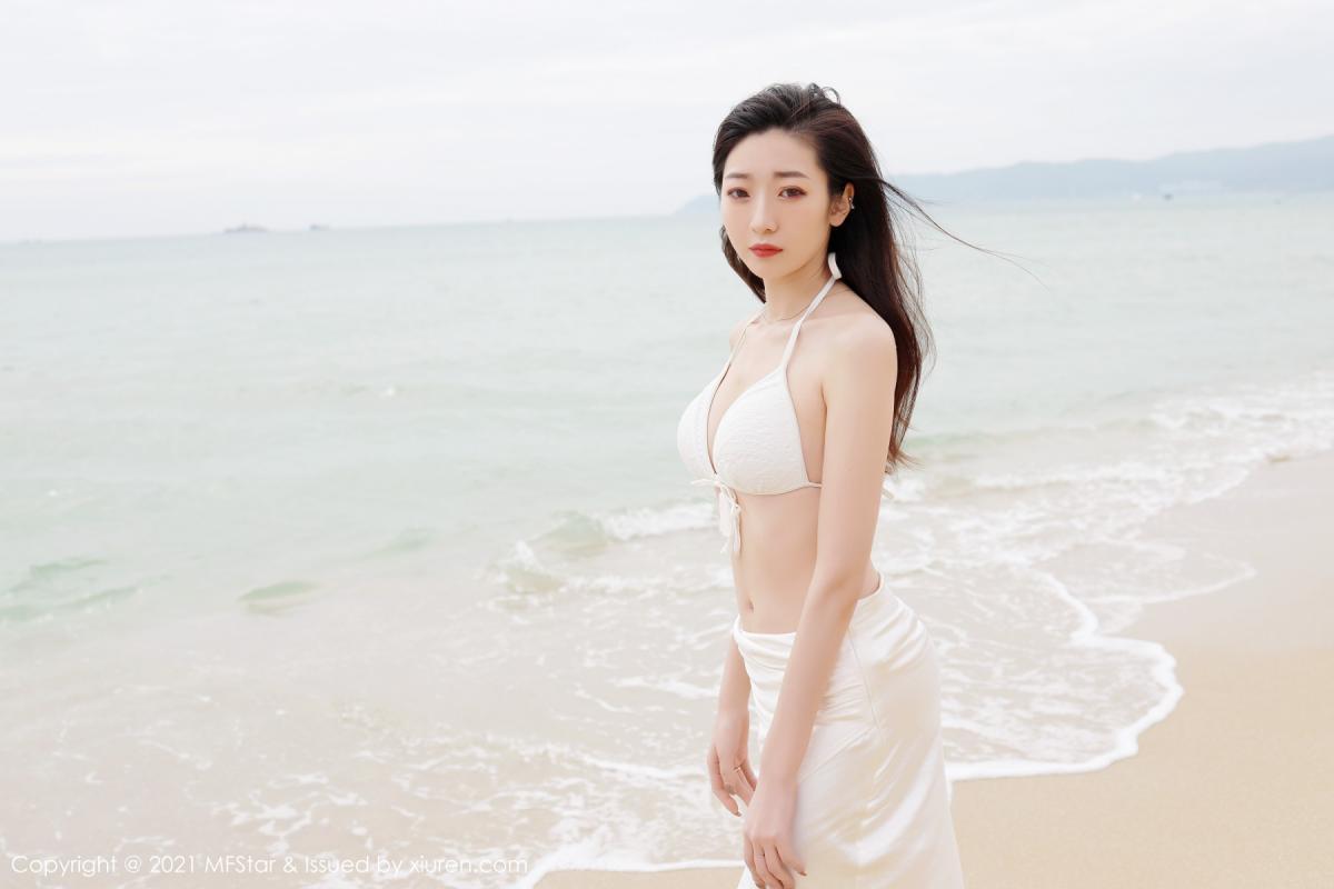 jpxgyw.com[MFStar模范学院]Vol.464_嫩模安琪Yee三亚旅拍海边沙滩白色比基尼秀完美身材诱惑写真51P