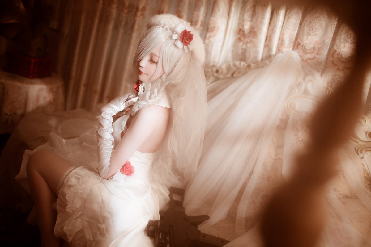 jpxgyw.com[喵糖映画]Vol.357_少女前线私房白色吊带裙配白色蕾丝吊袜秀完美身材诱惑写真32P