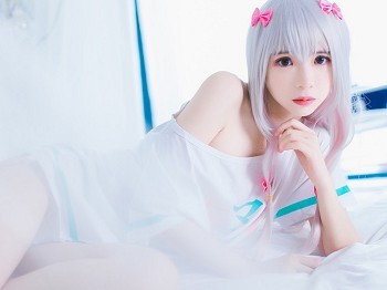 Vol.359_猫女郎美少女私人性感白色短T秀白皙肌肤迷人美腿骚扰写真22P