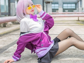 Vol.365_美少女天台新条茜COS主题撩裙露黑色丝袜裤袜秀丰满身材写真20P