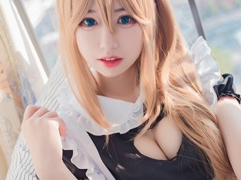 Vol.368_猫女郎美少女私人性感蕾丝边女佣装配白丝腿袜迷人骚扰写真37P
