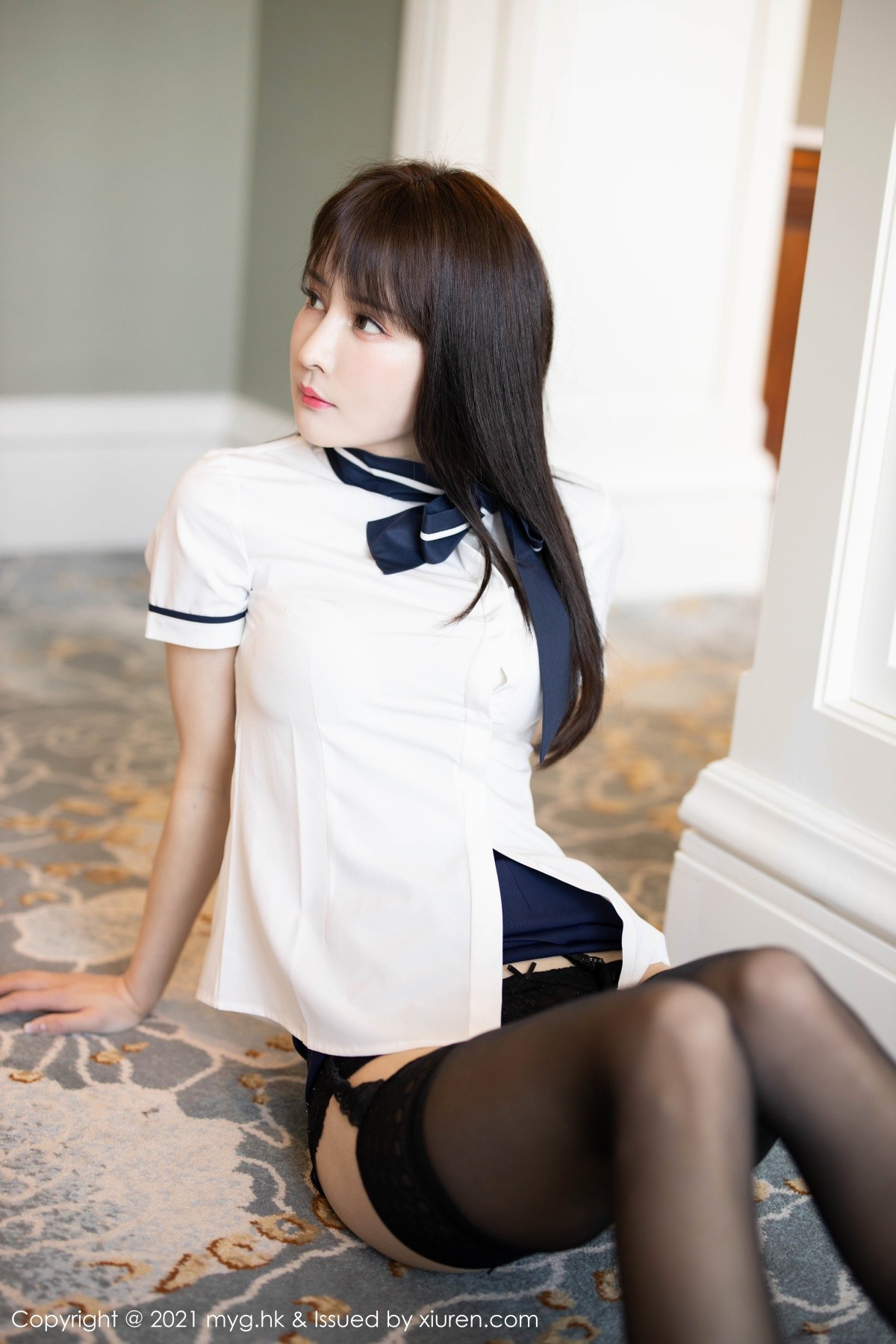jpxgmn.cc[MyGirl美媛馆]Vol.505_嫩模蔡文钰Abby白衬衫配黑短裙黑丝吊袜秀丰满身材诱惑写真67P