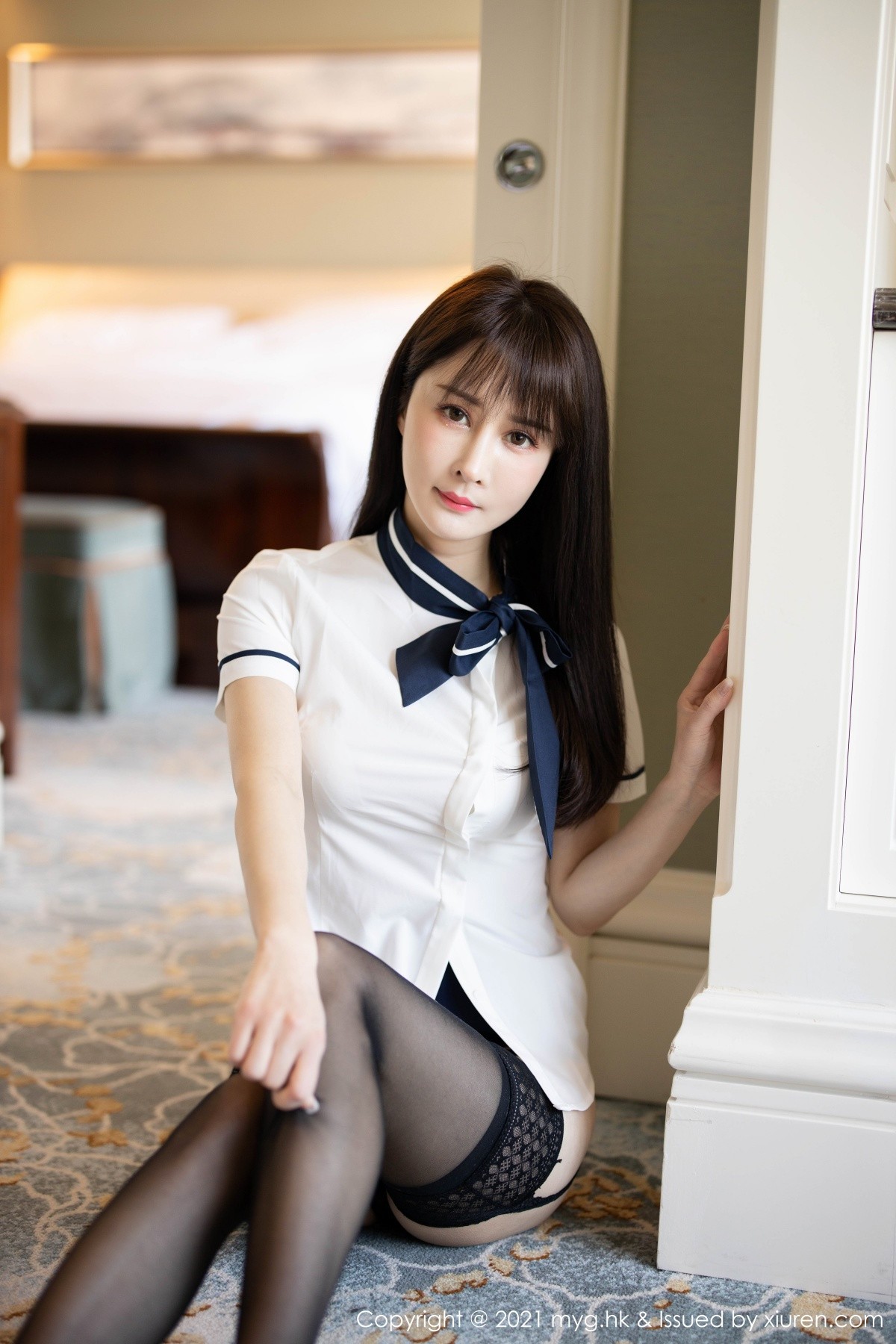 jpxgmn.cc[MyGirl美媛馆]Vol.505_嫩模蔡文钰Abby白衬衫配黑短裙黑丝吊袜秀丰满身材诱惑写真67P