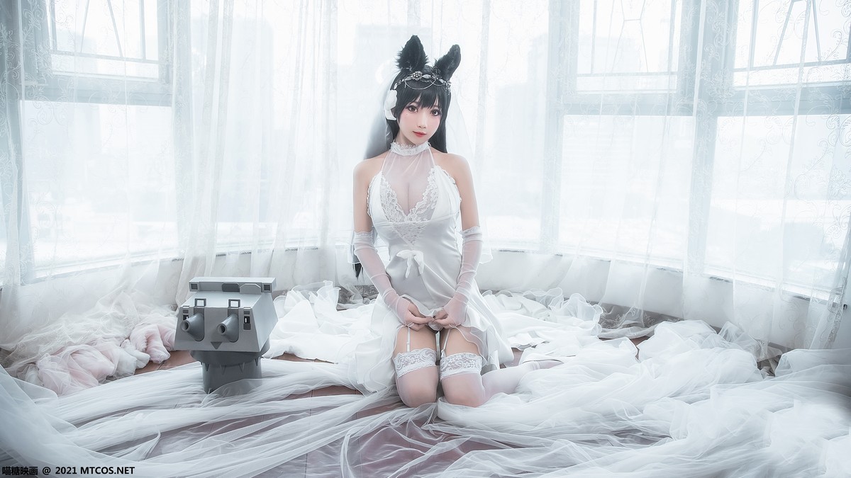 jpxgmn.cc[喵糖映画]Vol.381_美少女花嫁cos主题白色透视婚纱配蕾丝吊袜秀火辣身材诱惑写真23P