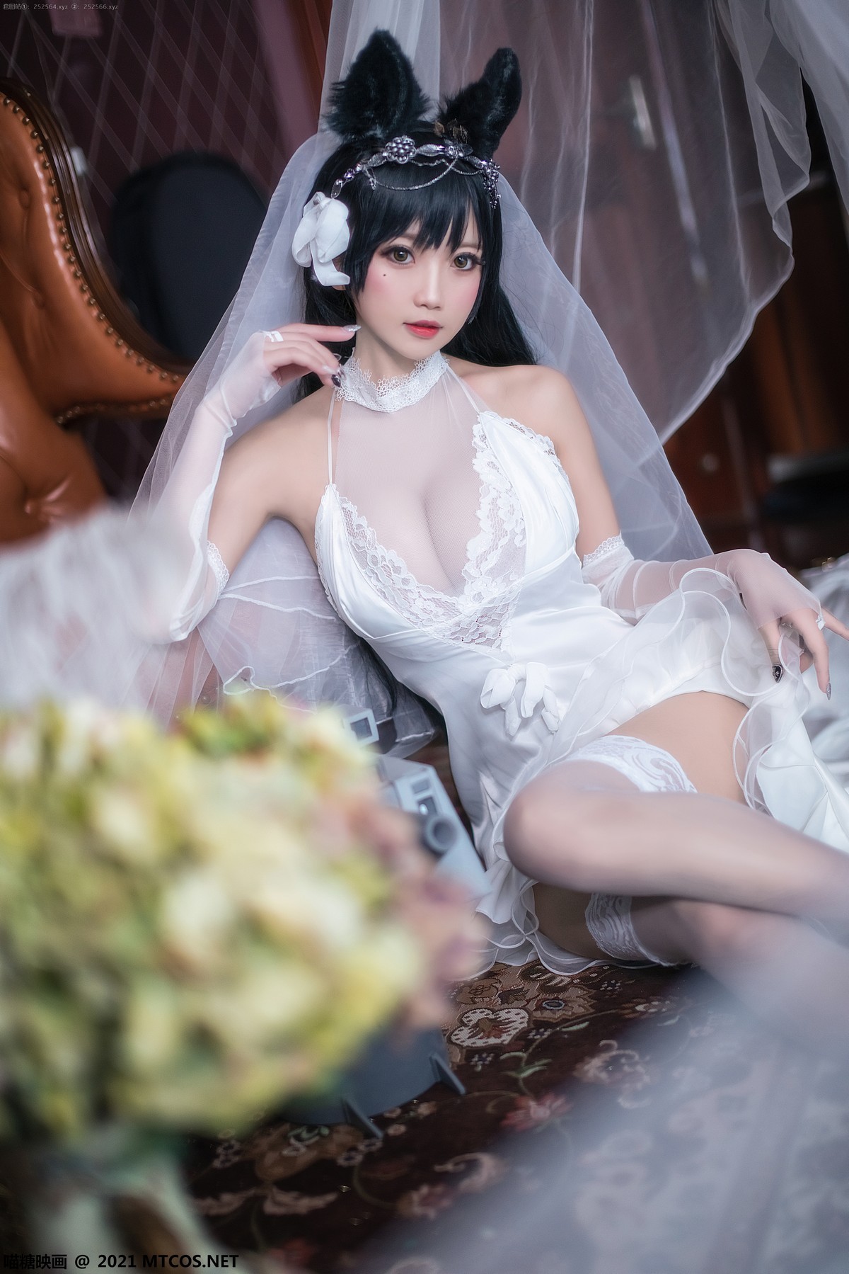 jpxgmn.cc[喵糖映画]Vol.381_美少女花嫁cos主题白色透视婚纱配蕾丝吊袜秀火辣身材诱惑写真23P