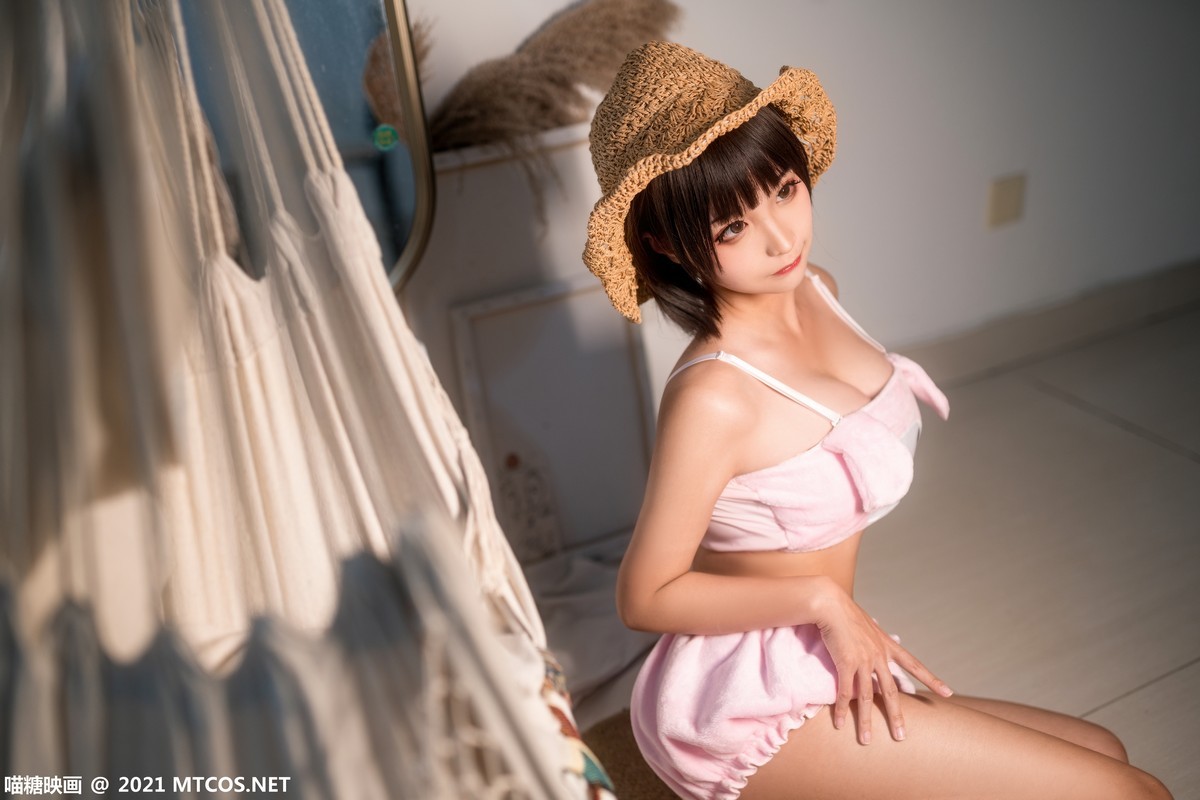 jpxgmn.cc[喵糖映画]Vol.383_草帽美少女私房粉色性感佩蒂睡衣秀完美身材迷人诱惑写真20P