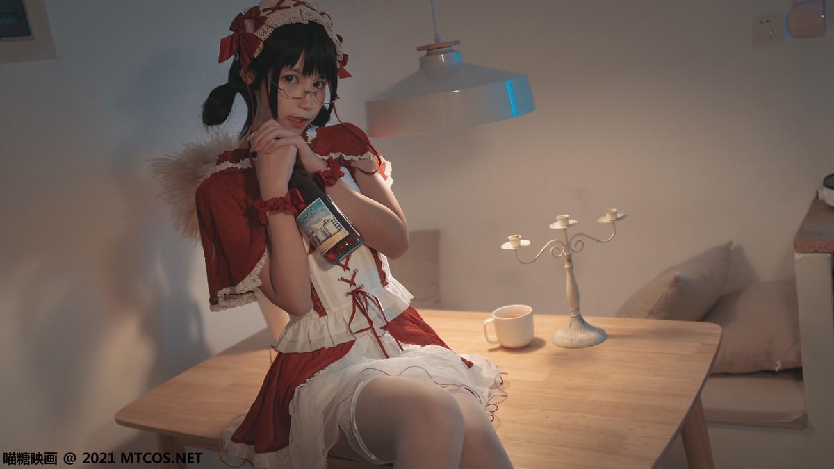 jpxgmn.cc[喵糖映画]Vol.390_小红帽美少女私房性感短裙下白色蕾丝袜秀白嫩美腿诱惑写真23P