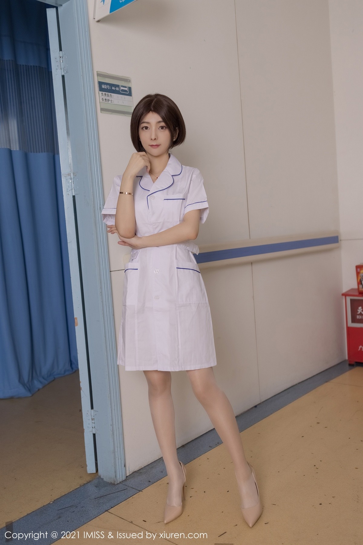 jpxgmn.cc[IMISS爱蜜社]Vol.580_女神Angela00淡雅靓丽护士制服露性感白色内衣迷人诱惑写真53P