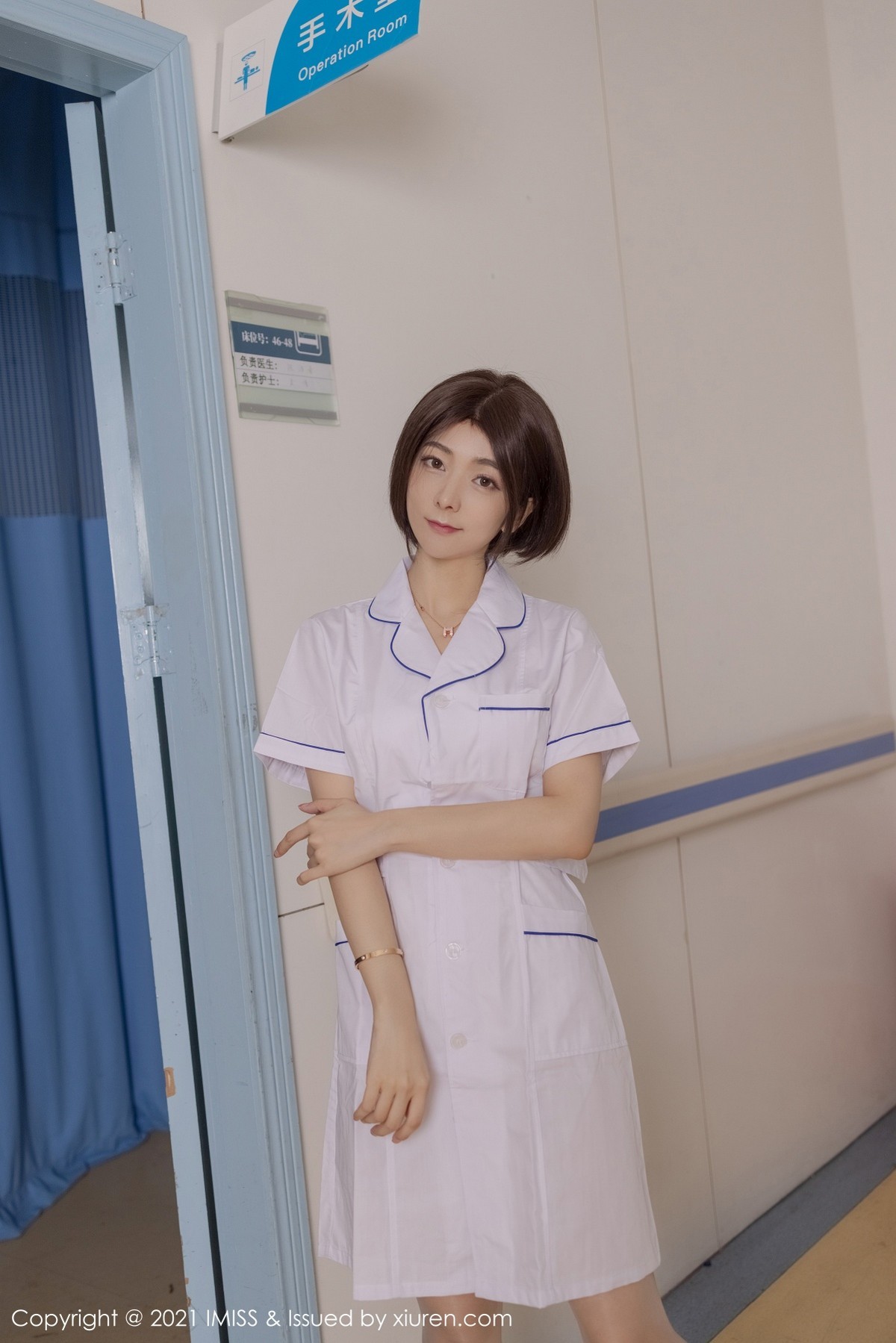 jpxgmn.cc[IMISS爱蜜社]Vol.580_女神Angela00淡雅靓丽护士制服露性感白色内衣迷人诱惑写真53P