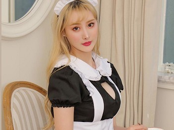 No.2094_嫩模兔哥猫系女佣主题撩裙露黑色丝袜网袜秀蜜桃臀美腿骚扰写真35P