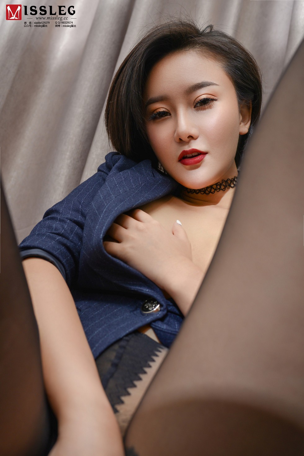 Jpxgyw.com[MissLeg蜜丝]NO.N001_嫩模心系禅真空上衣配无内黑丝裤袜大尺度露美乳诱惑写真27P