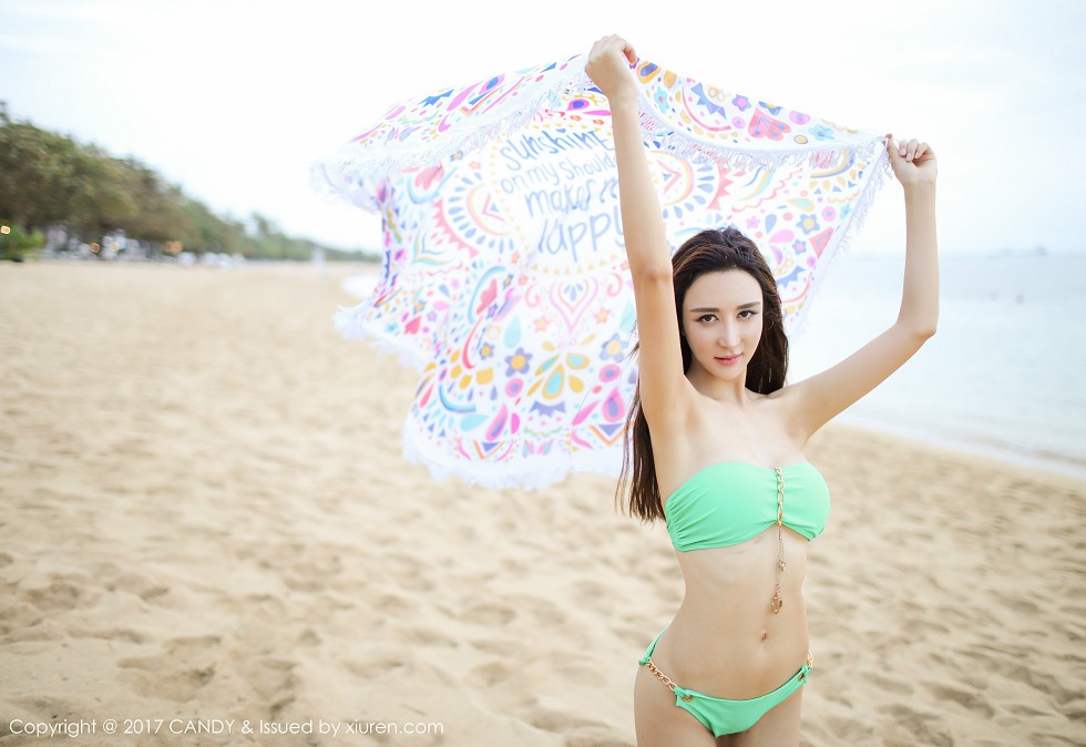 Jpxgyw.com[Candy糖果画报]Vol.043_嫩模伊莉娜巴厘岛旅拍沙滩边性感比基尼秀完美身材写真46P