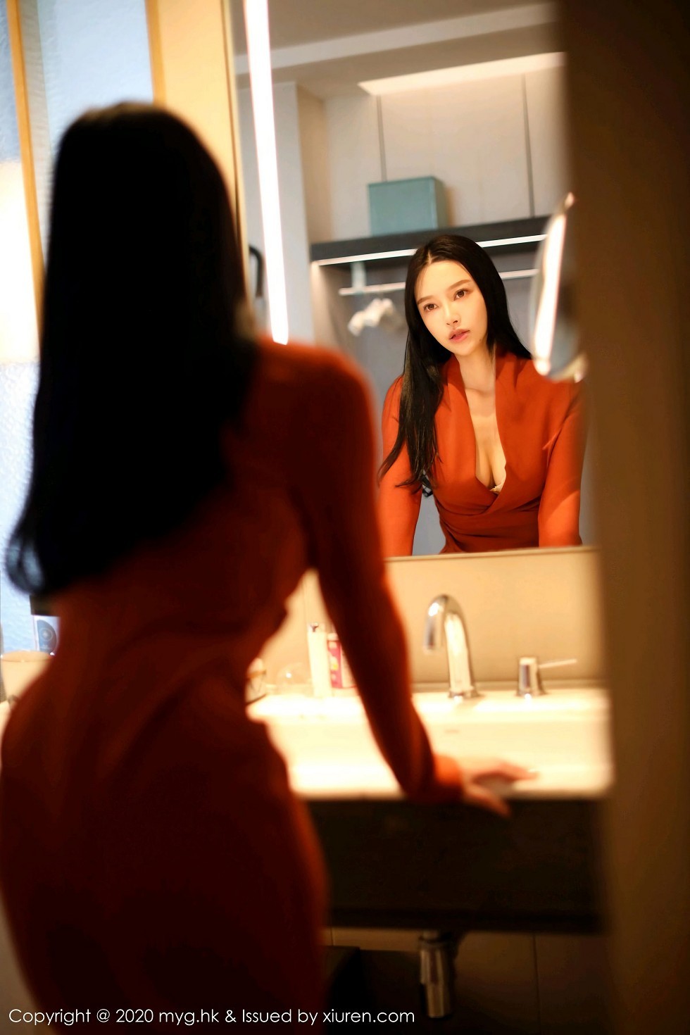 Jpxgyw.com_[MyGirl美媛馆]Vol.466_女神唐琪儿私房脱猩红连身裙露性感内衣蕾丝吊袜诱惑写真45P