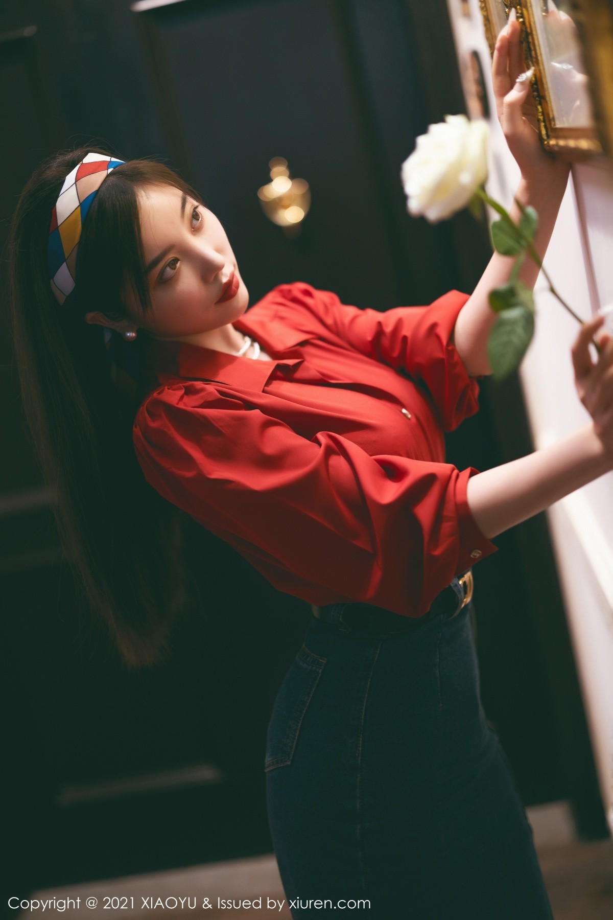 Jpxgyw.com_[XiaoYu画语界]Vol.618_模特杨晨晨Yome民国风主题红衬衫配牛仔裙秀完美身材诱惑写真61P