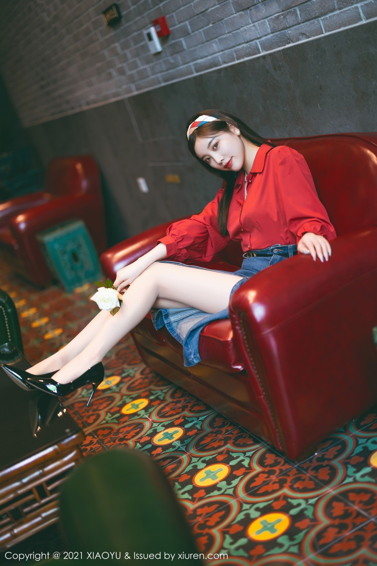 Jpxgyw.com_[XiaoYu画语界]Vol.618_模特杨晨晨Yome民国风主题红衬衫配牛仔裙秀完美身材诱惑写真61P