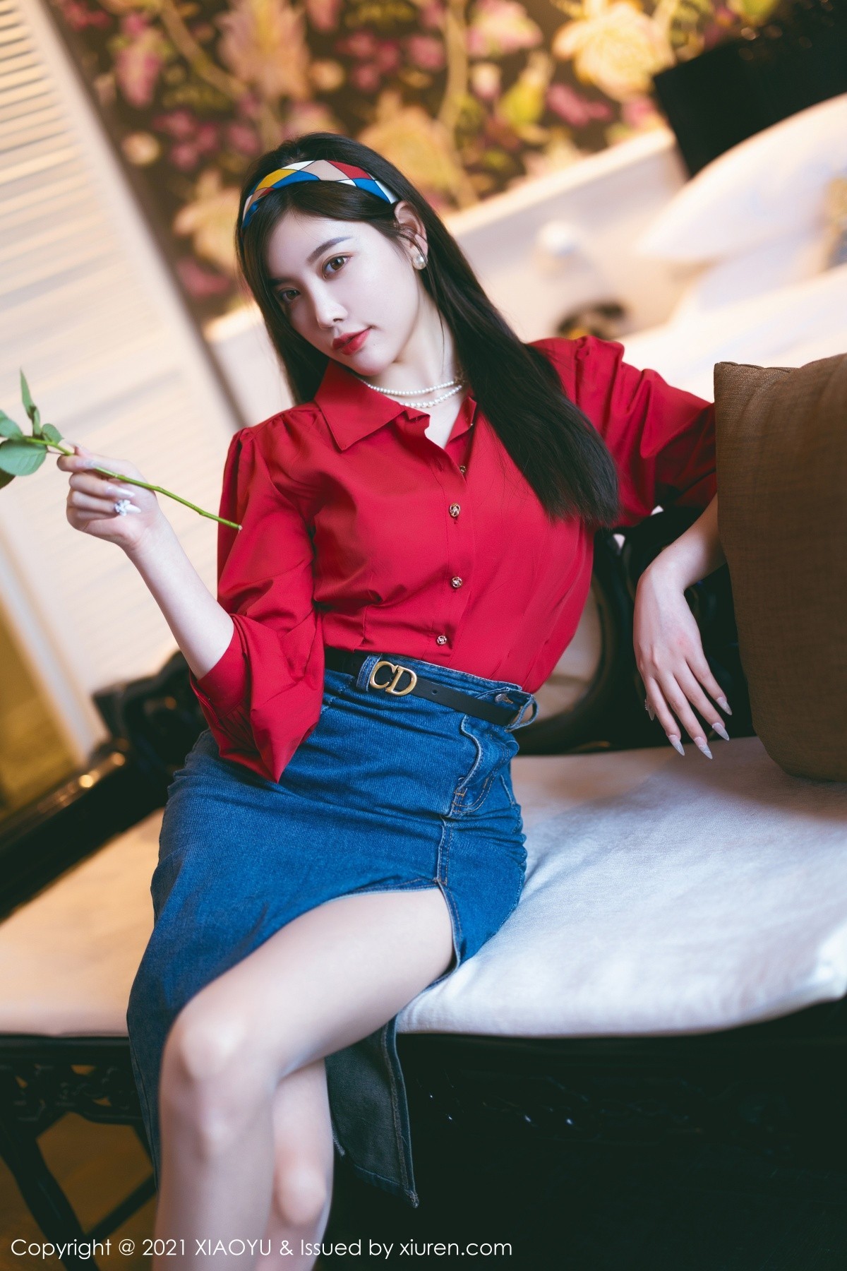 Jpxgyw.com_[XiaoYu画语界]Vol.618_模特杨晨晨Yome民国风主题红衬衫配牛仔裙秀完美身材诱惑写真61P