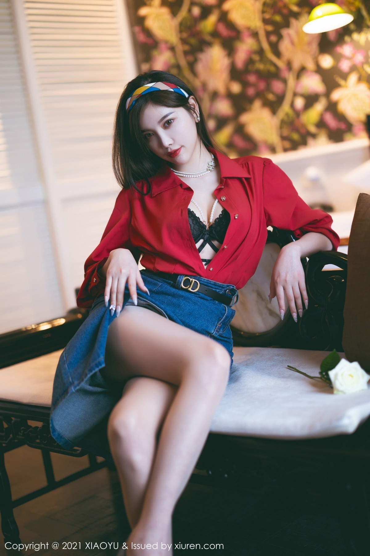 Jpxgyw.com_[XiaoYu画语界]Vol.618_模特杨晨晨Yome民国风主题红衬衫配牛仔裙秀完美身材诱惑写真61P