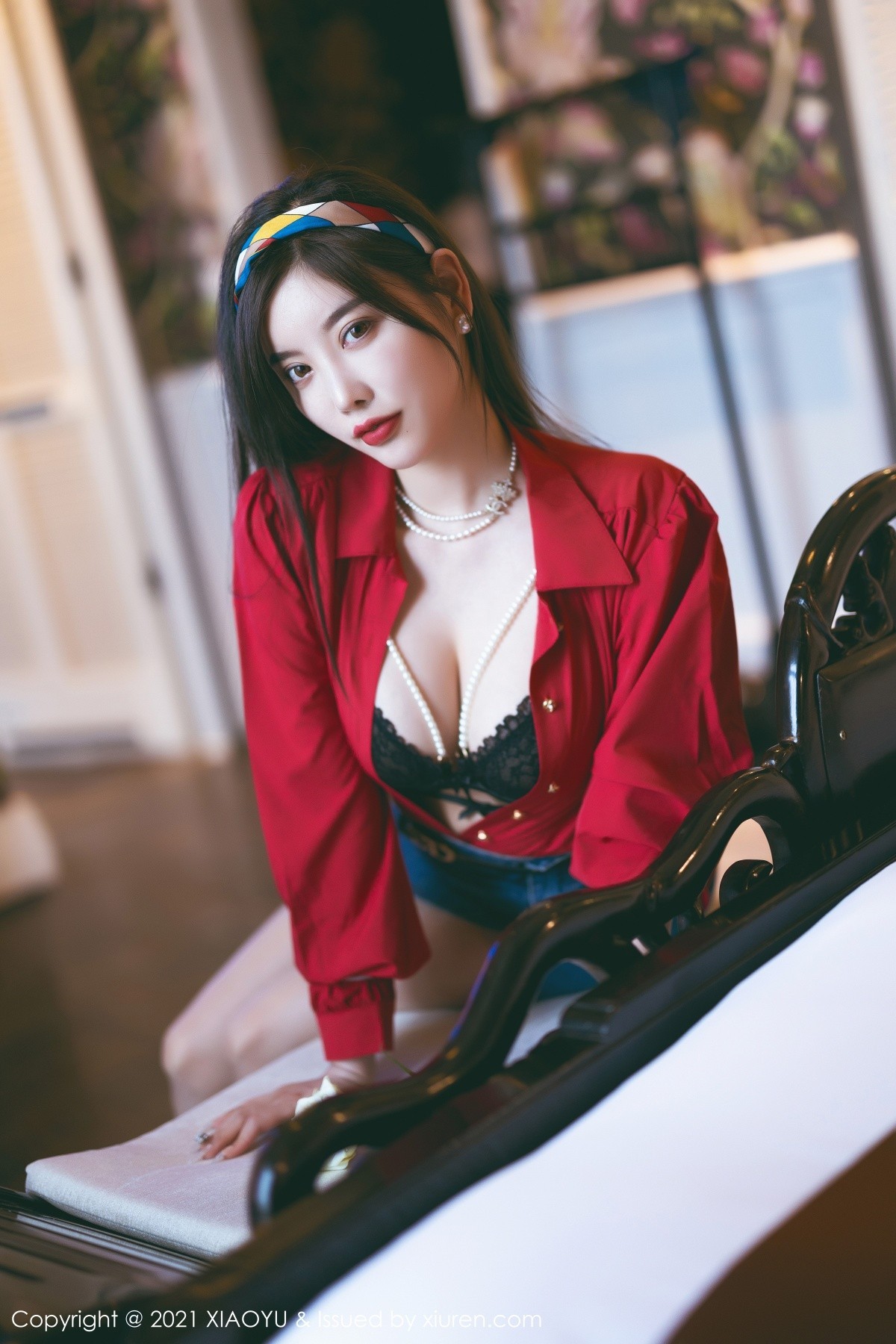 Jpxgyw.com_[XiaoYu画语界]Vol.618_模特杨晨晨Yome民国风主题红衬衫配牛仔裙秀完美身材诱惑写真61P