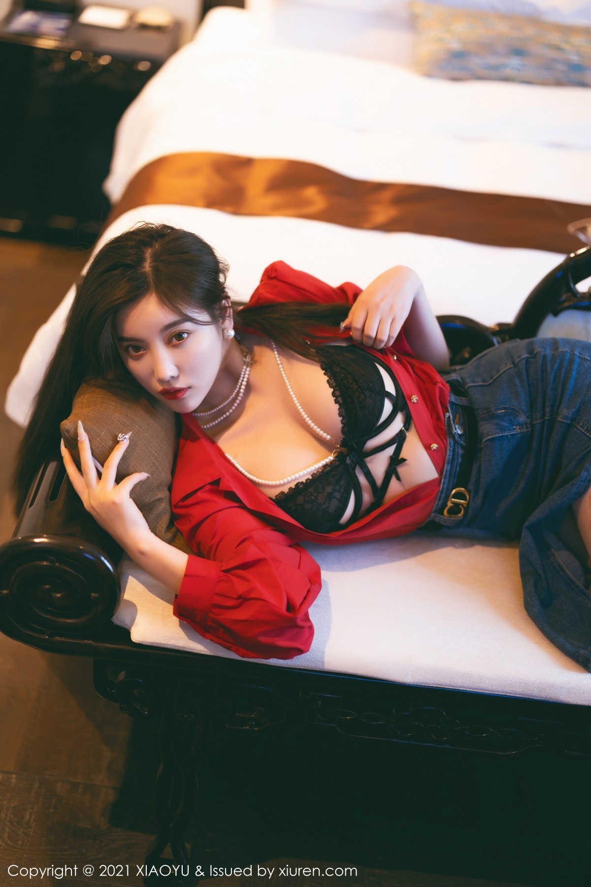 Jpxgyw.com_[XiaoYu画语界]Vol.618_模特杨晨晨Yome民国风主题红衬衫配牛仔裙秀完美身材诱惑写真61P