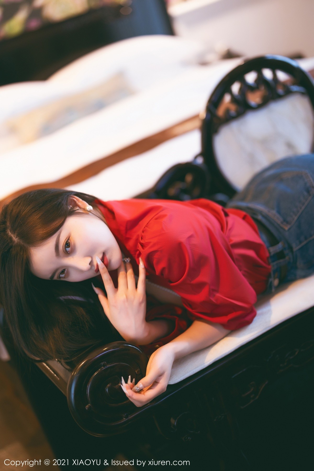 Jpxgyw.com_[XiaoYu画语界]Vol.618_模特杨晨晨Yome民国风主题红衬衫配牛仔裙秀完美身材诱惑写真61P