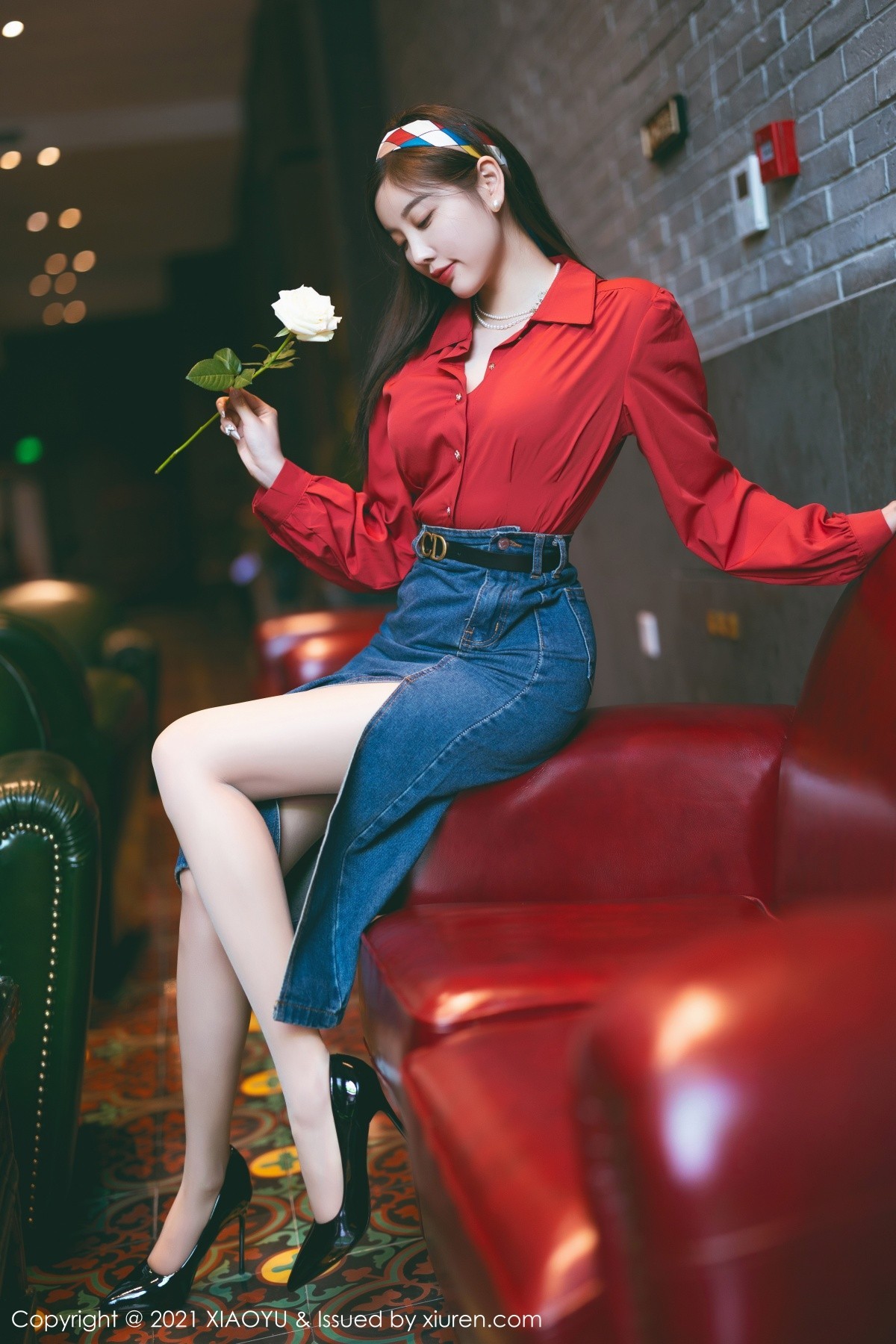 Jpxgyw.com_[XiaoYu画语界]Vol.618_模特杨晨晨Yome民国风主题红衬衫配牛仔裙秀完美身材诱惑写真61P