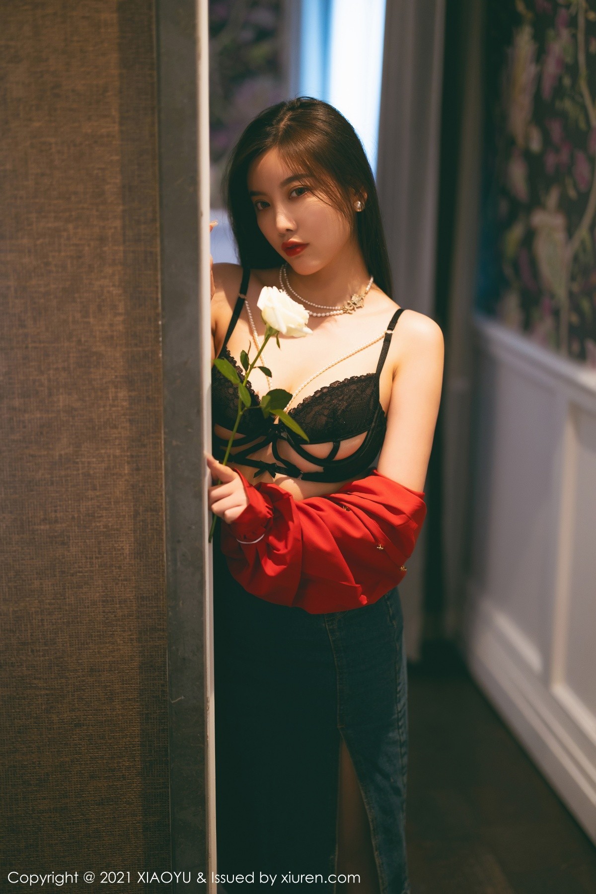 Jpxgyw.com_[XiaoYu画语界]Vol.618_模特杨晨晨Yome民国风主题红衬衫配牛仔裙秀完美身材诱惑写真61P