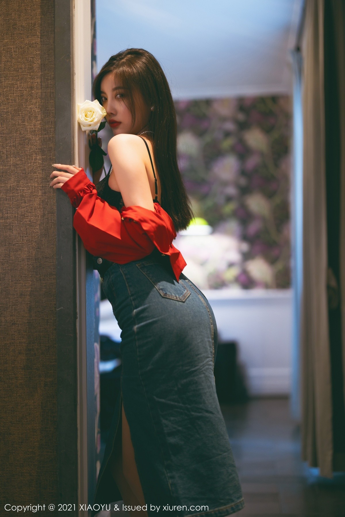 Jpxgyw.com_[XiaoYu画语界]Vol.618_模特杨晨晨Yome民国风主题红衬衫配牛仔裙秀完美身材诱惑写真61P