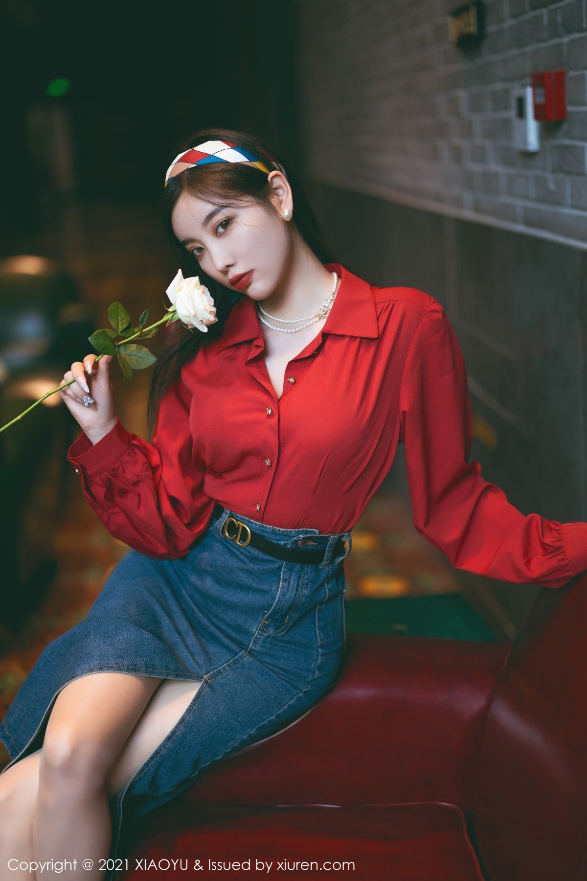 Jpxgyw.com_[XiaoYu画语界]Vol.618_模特杨晨晨Yome民国风主题红衬衫配牛仔裙秀完美身材诱惑写真61P