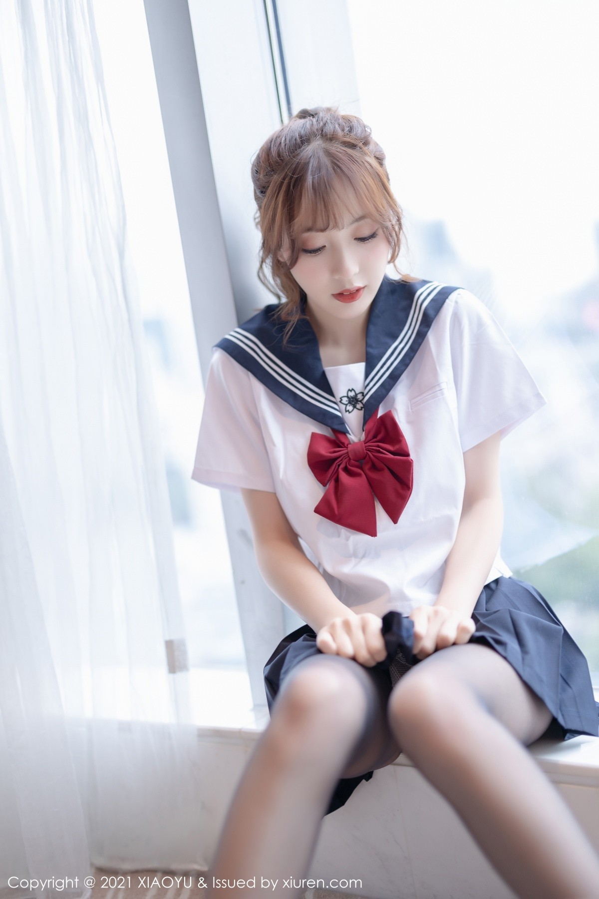 Jpxgyw.com_[XiaoYu画语界]Vol.623_模特林星阑性感JK制服半脱露开档黑丝裤袜秀翘臀撩人诱惑写真73P