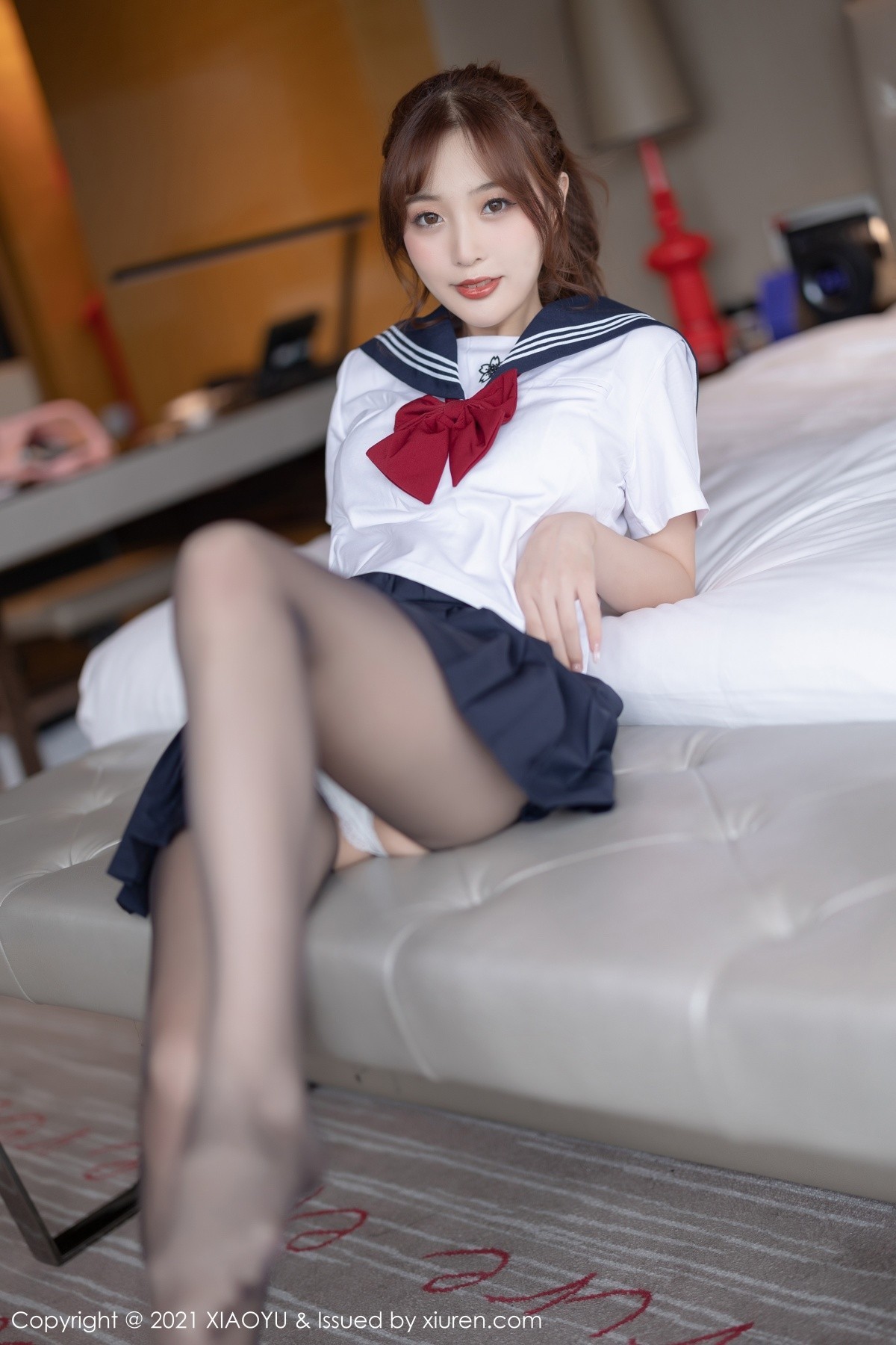 Jpxgyw.com_[XiaoYu画语界]Vol.623_模特林星阑性感JK制服半脱露开档黑丝裤袜秀翘臀撩人诱惑写真73P