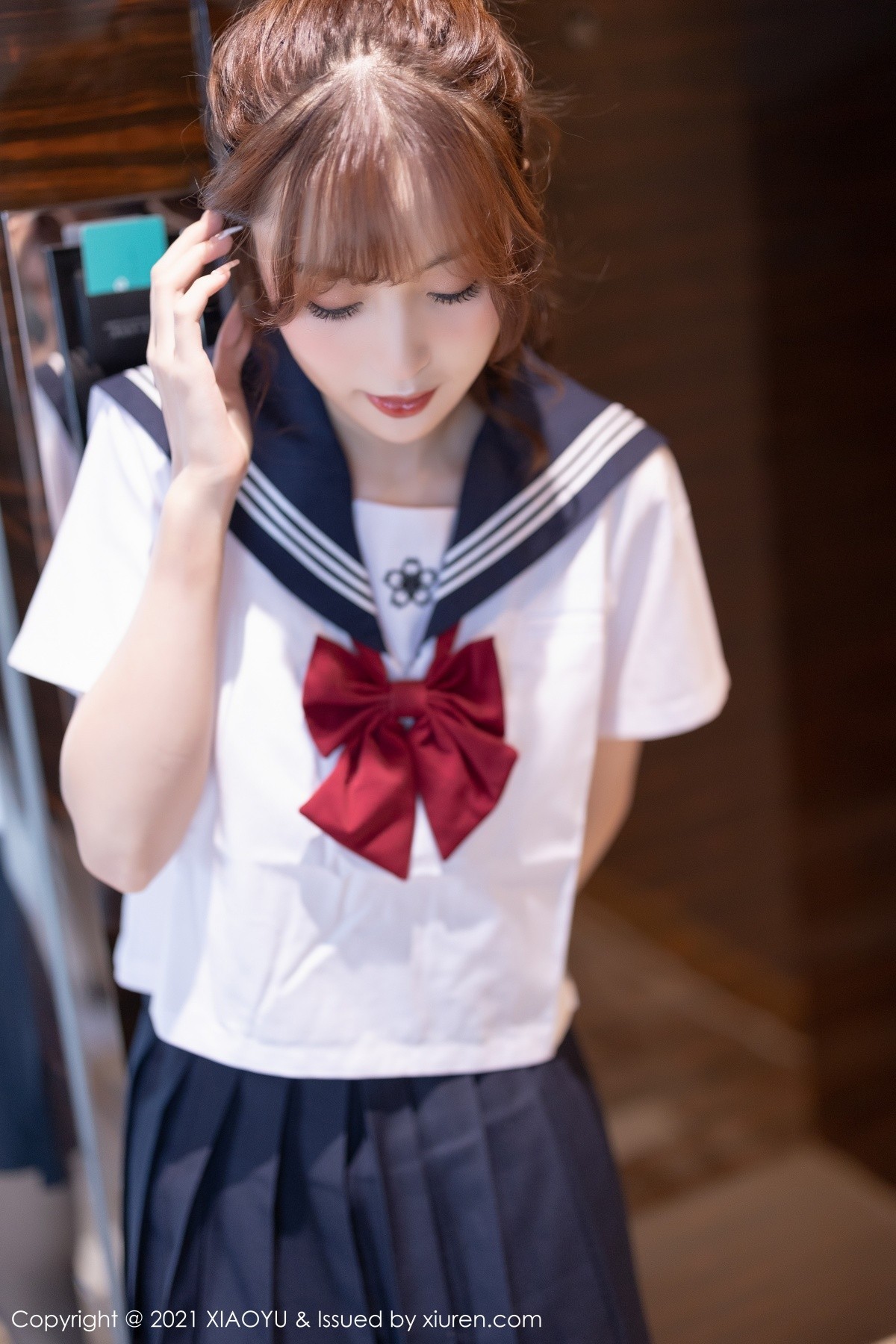 Jpxgyw.com_[XiaoYu画语界]Vol.623_模特林星阑性感JK制服半脱露开档黑丝裤袜秀翘臀撩人诱惑写真73P