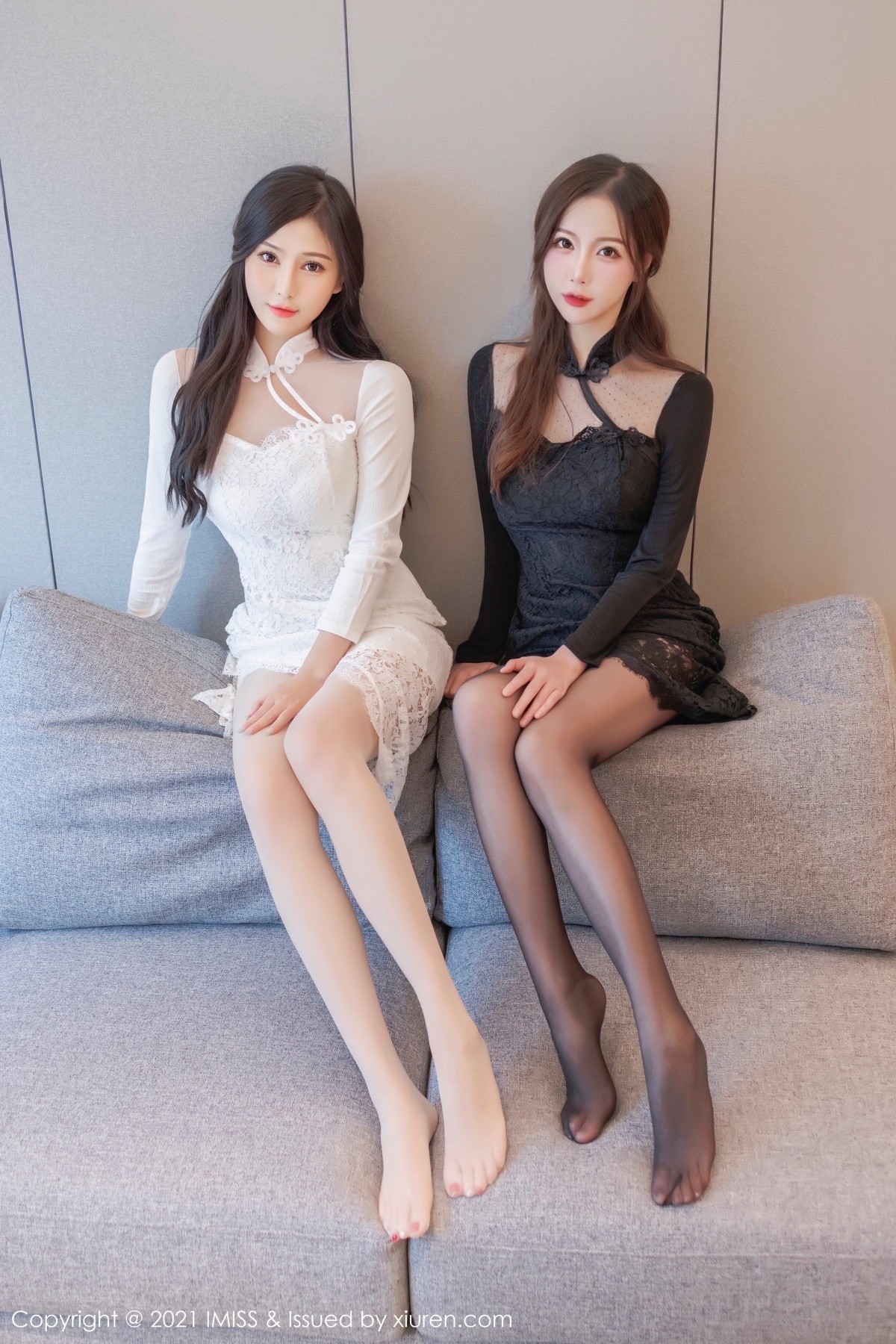 Jpxgyw.com_[IMISS爱蜜社]Vol.642_丽质美人Lavinia肉肉＆LindaLinda性感姐妹花黑白服饰迷人写真46P