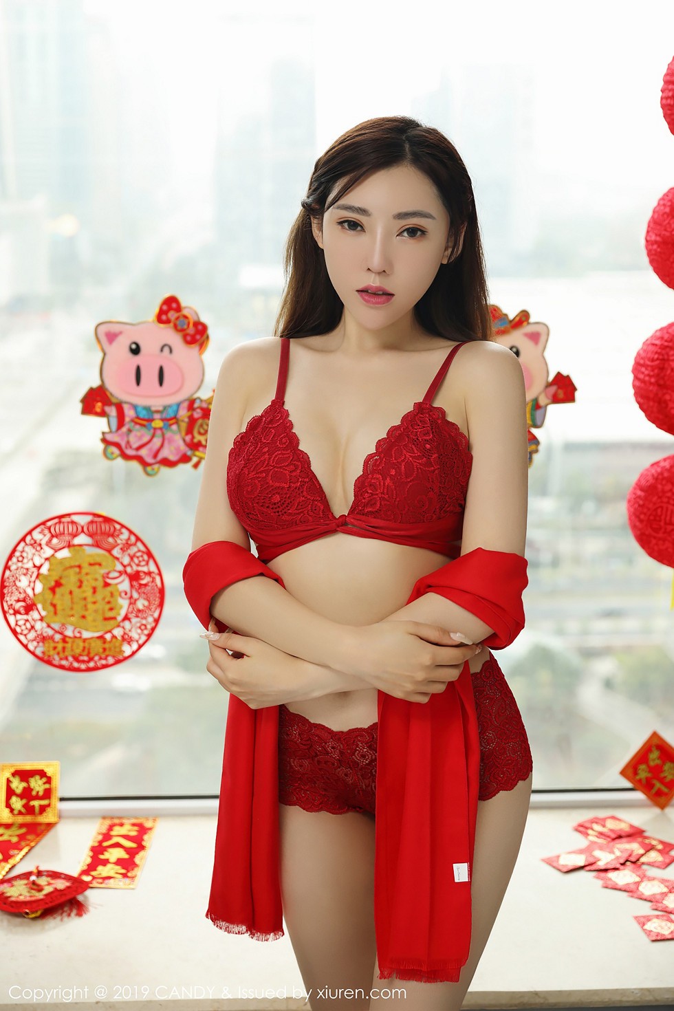 Jpxgyw.com_[Candy网红馆]Vol.070_嫩模萌汉药baby新春祝福性感红色内衣秀完美身材诱惑写真42P