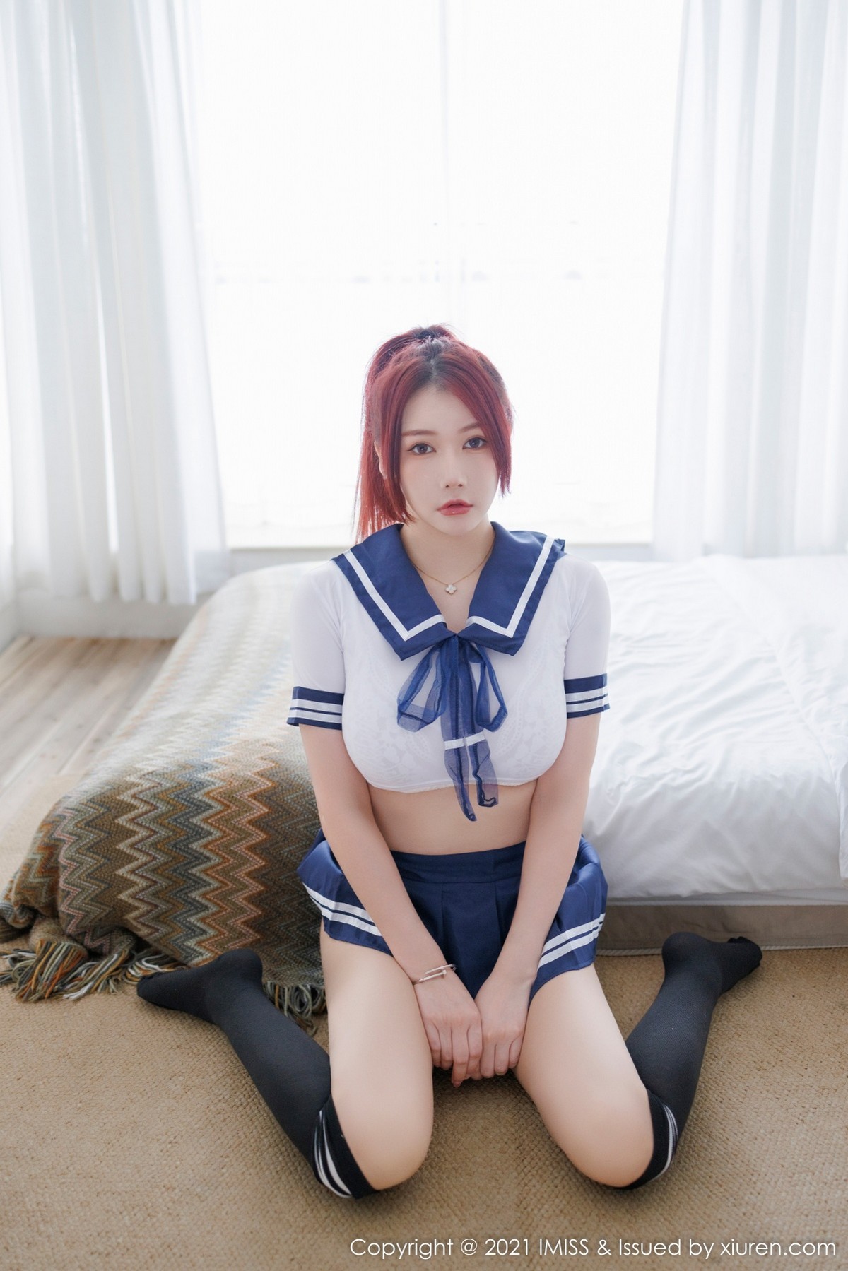 Jpxgyw.com_[IMISS爱蜜社]Vol.644_模特Evon陈赞之私房脱性感超短裙制服秀完美身材极致诱惑写真36P