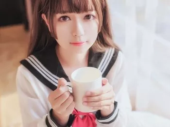 网红Coser白金Saki黑色丝袜水手服主题私人性感水手服配超薄黑色丝袜裤袜完美骚扰写真36P