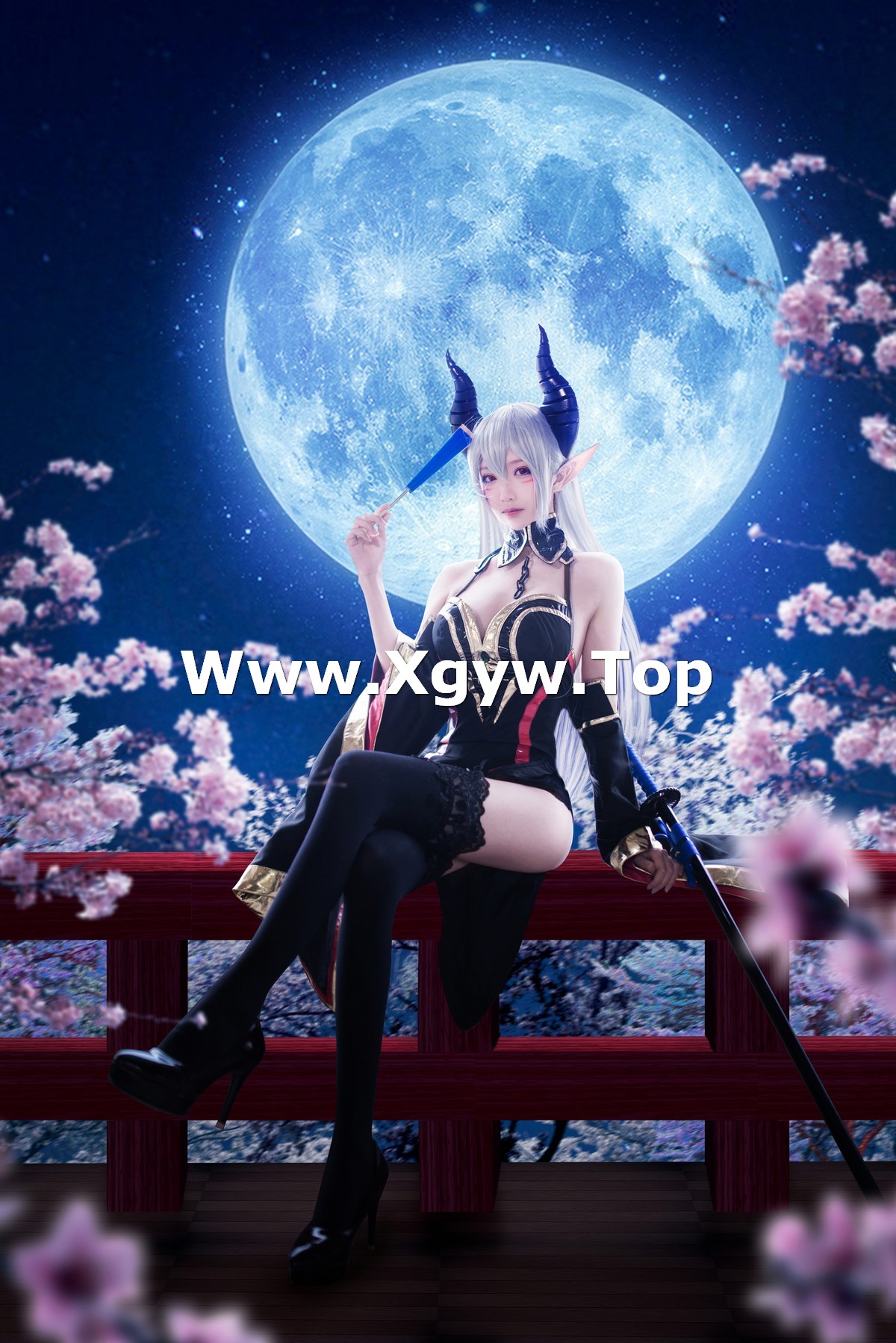 xgyw.top_Coser小姐姐青青子日常合集(三)主题私房性感低胸裙 白色旗袍等八套服饰性感写真115P