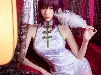 Coser大姐姐青青子日常合集(三)主题私人性感低胸裙 白色中式等八套服饰性感写真115P
