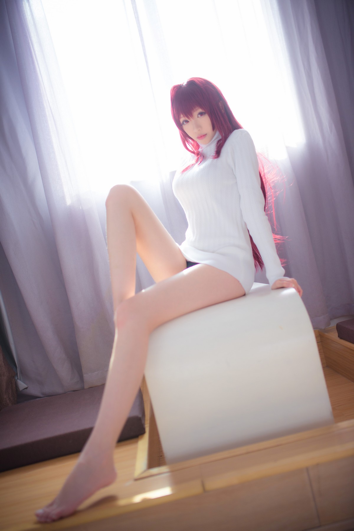 xgyw.top_Coser小姐姐青青子日常合集(二)主题私房白色毛衣 性感JK制服6套服饰诱惑写真105P