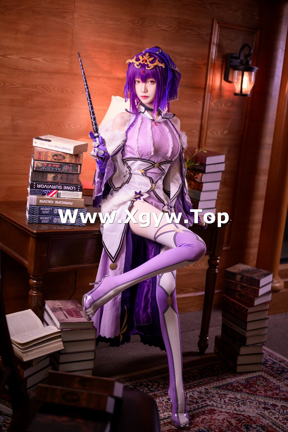 xgyw.top_Coser小姐姐青青子日常合集(二)主题私房白色毛衣 性感JK制服6套服饰诱惑写真105P