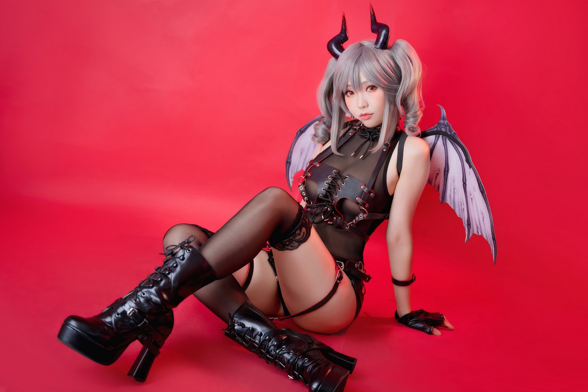 xgyw.top_台湾妹子Ely原创恶魔Original Devil主题私房性感黑色薄纱服饰配蕾丝袜诱惑写真27P