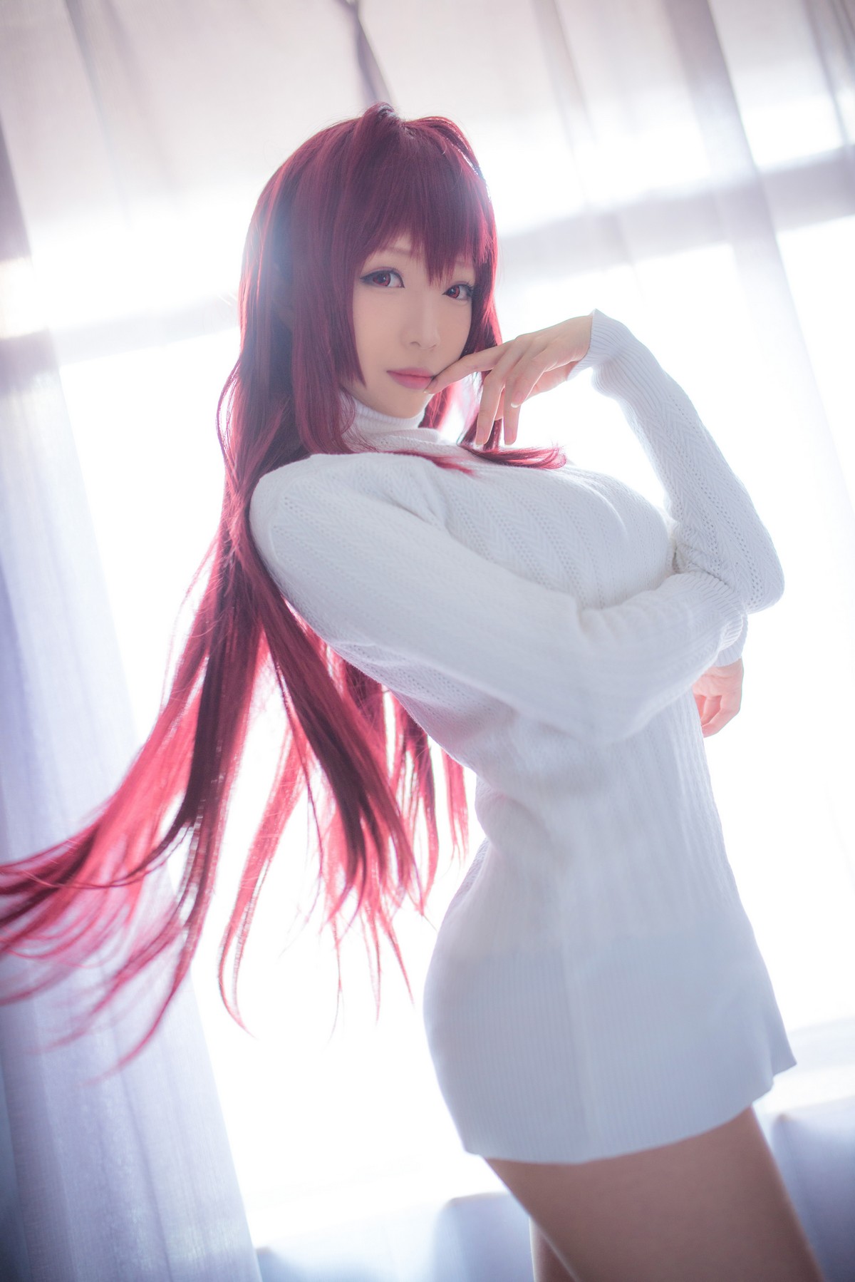 xgyw.top_Coser小姐姐青青子日常合集(二)主题私房白色毛衣 性感JK制服6套服饰诱惑写真105P