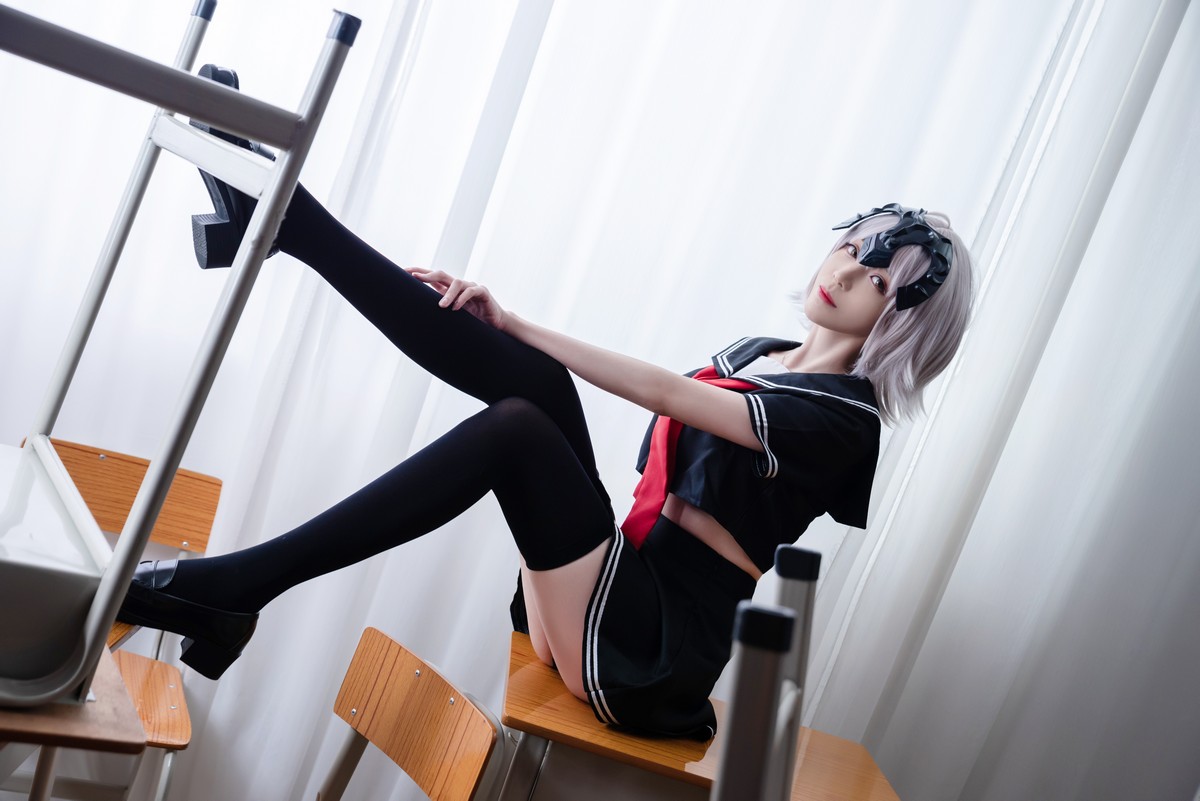 xgyw.top_Coser小姐姐青青子日常合集(二)主题私房白色毛衣 性感JK制服6套服饰诱惑写真105P