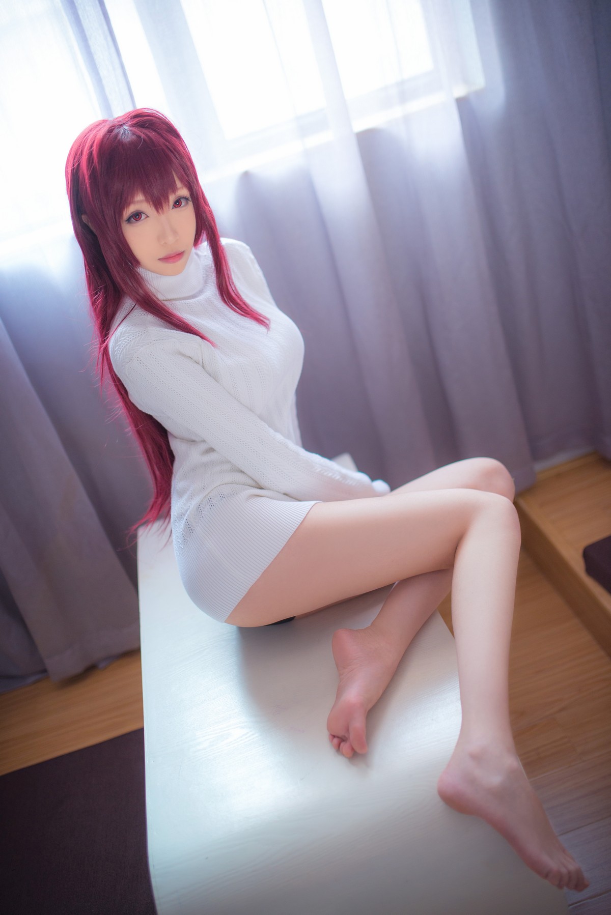 xgyw.top_Coser小姐姐青青子日常合集(二)主题私房白色毛衣 性感JK制服6套服饰诱惑写真105P
