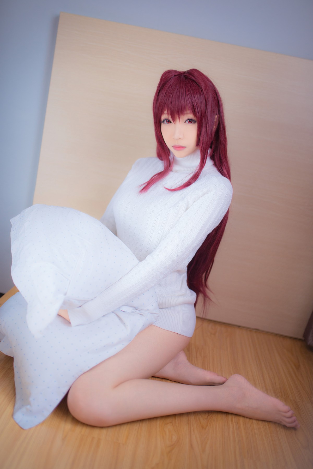 xgyw.top_Coser小姐姐青青子日常合集(二)主题私房白色毛衣 性感JK制服6套服饰诱惑写真105P