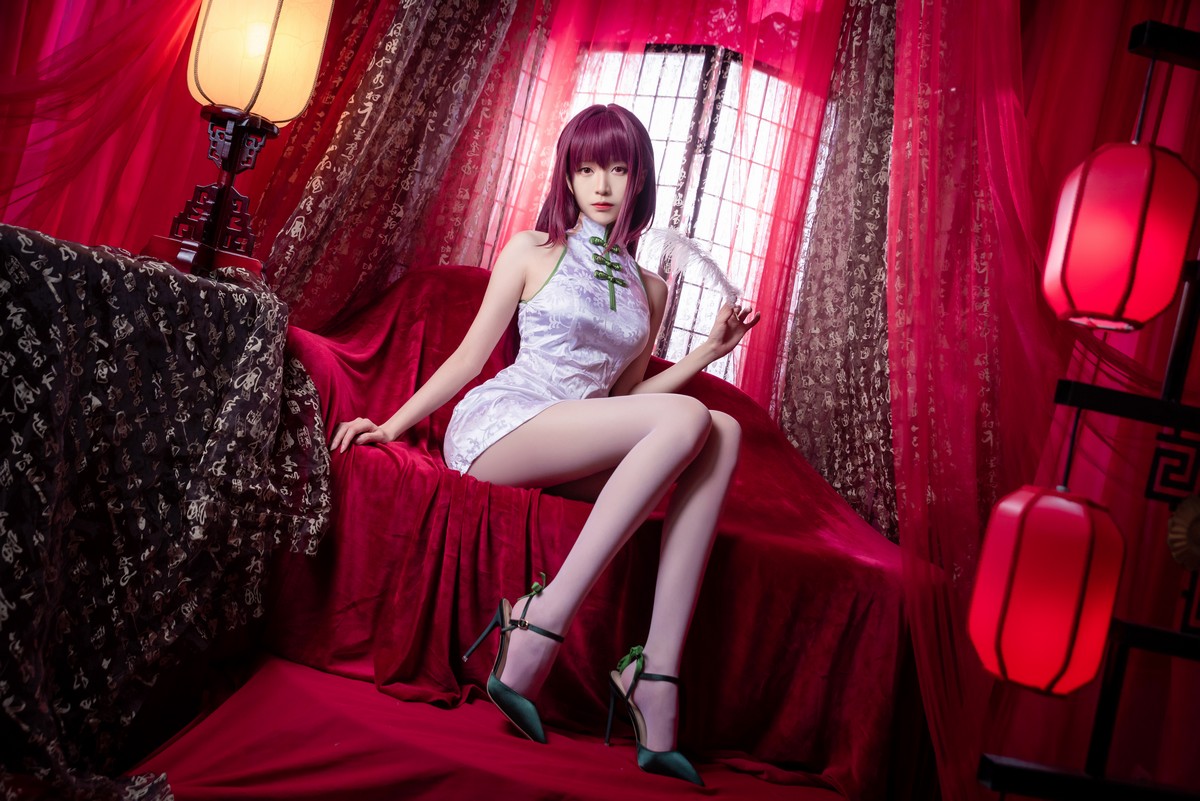 xgyw.top_Coser小姐姐青青子日常合集(三)主题私房性感低胸裙 白色旗袍等八套服饰性感写真115P