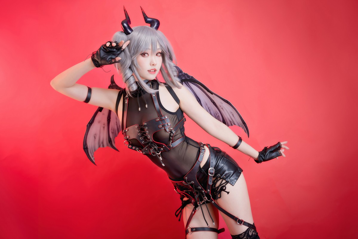 xgyw.top_台湾妹子Ely原创恶魔Original Devil主题私房性感黑色薄纱服饰配蕾丝袜诱惑写真27P