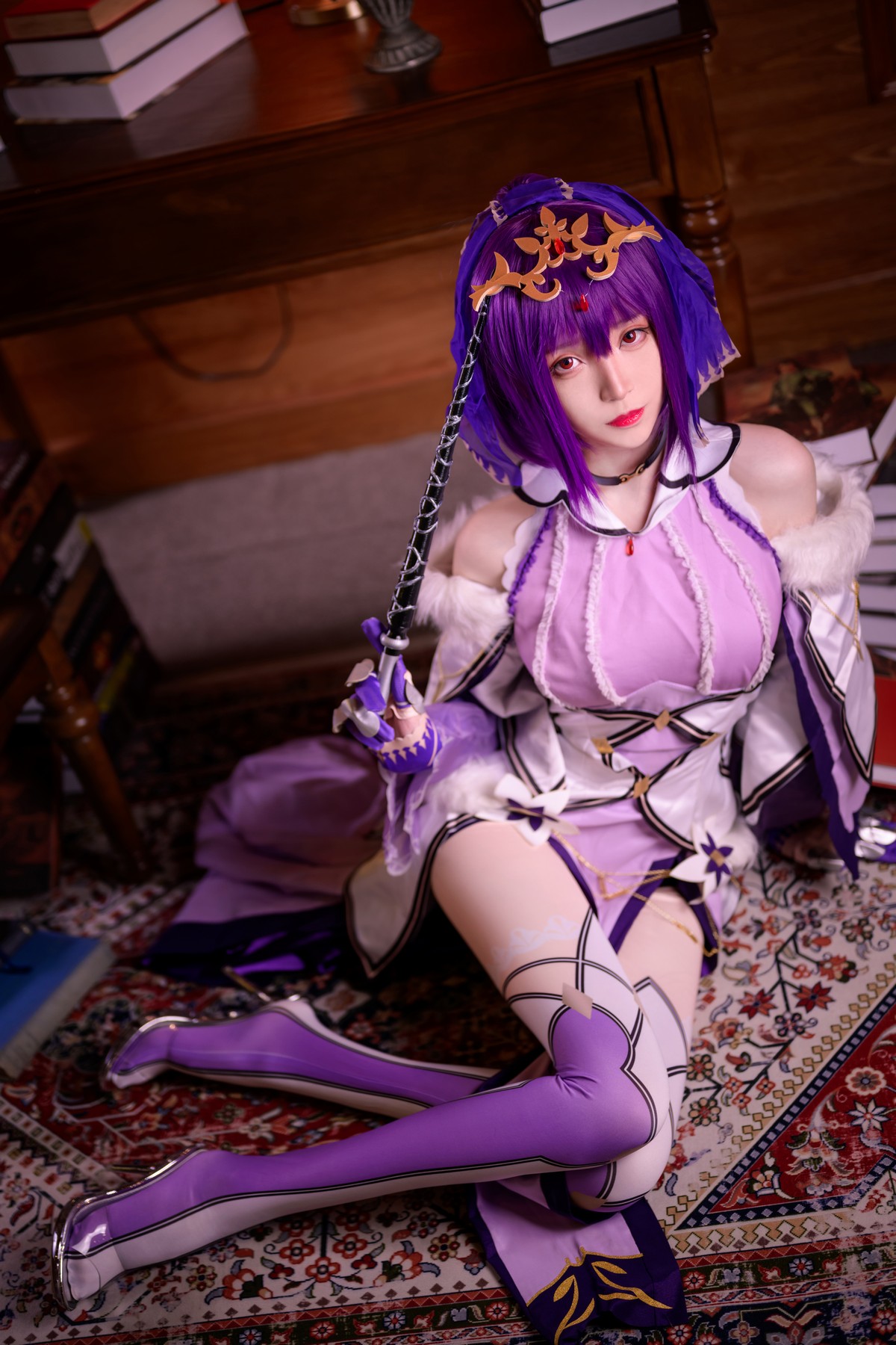 xgyw.top_Coser小姐姐青青子日常合集(二)主题私房白色毛衣 性感JK制服6套服饰诱惑写真105P