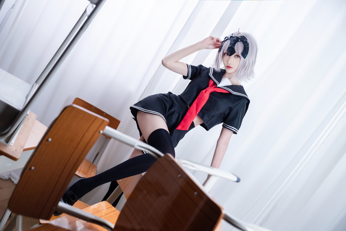 xgyw.top_Coser小姐姐青青子日常合集(二)主题私房白色毛衣 性感JK制服6套服饰诱惑写真105P
