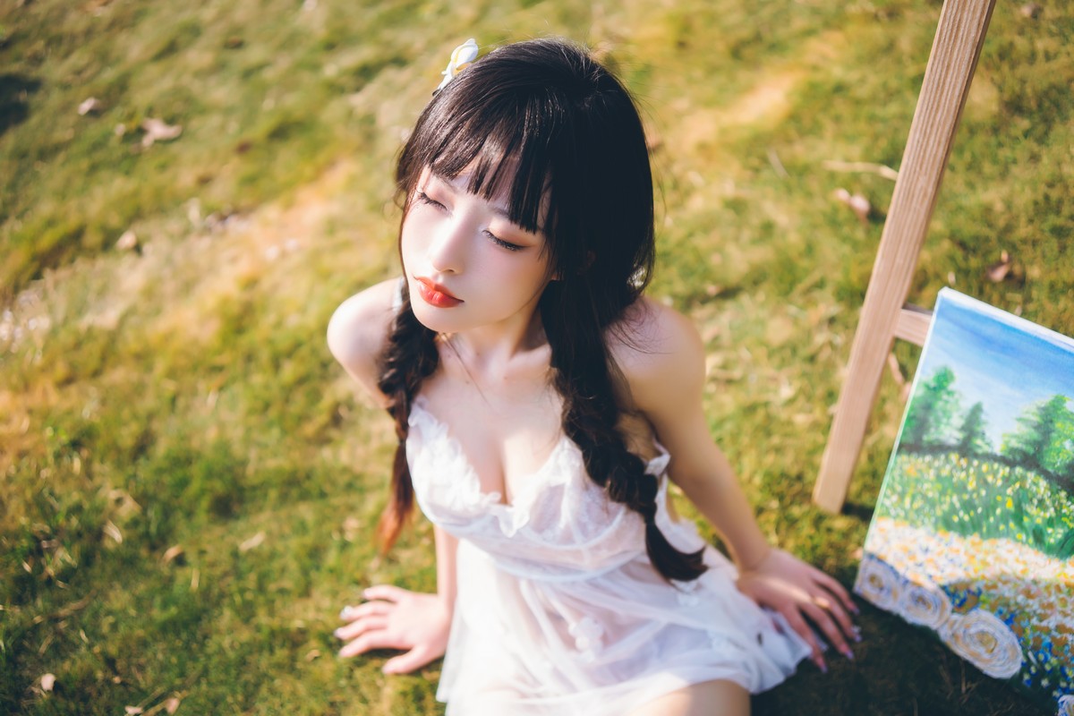 xgyw.top_性感尤物清水由乃田园蕾丝裙主题户外性感白色薄纱裙透视秀完美身材诱惑写真66P