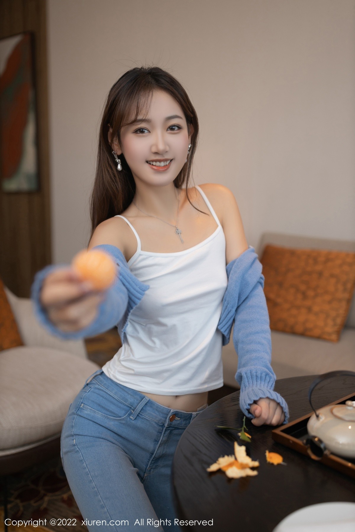 xgyw.top_XiuRen第4582期_模特唐安琪小学妹角色扮演轻透白色上衣配牛仔裤性感迷人写真73P